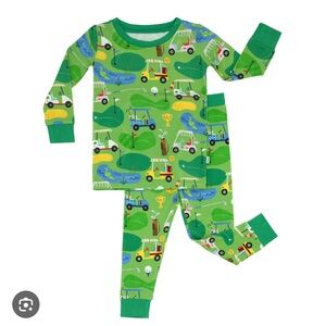 💥RARE💥 Little Sleepies Fairway Fun Two Piece Pajama Set (12-18 months)
